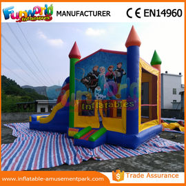 Outdoor Inflatable Combo Slide , childrens bouncy castle With Pool