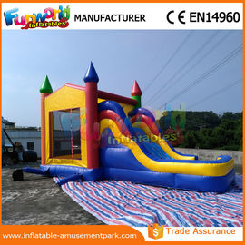 Outdoor Inflatable Combo Slide , childrens bouncy castle With Pool