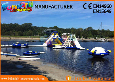 Giant Inflatable Water Parks / Hand printing Inflatable Aqua Park