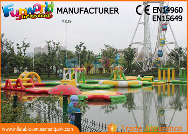 0.9mm PVC Tarpaulin Inflatable Water Parks , Mega Inflatable Water Sports for Adult