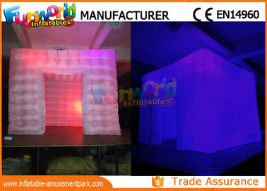 Custom Inflatable Cube Tent / Led Inflatable Air Tent Trade Show Room