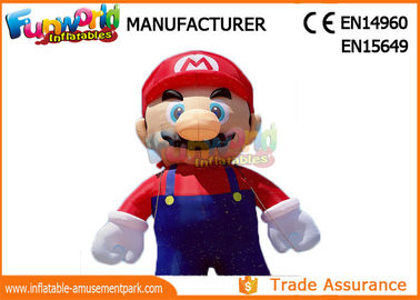 PVC Coated Nylon 3 - 8m Advertising Inflatables Mario Model / Inflatable Cartoon Characters