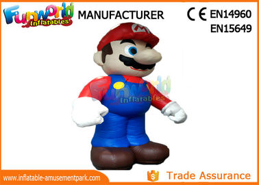 PVC Coated Nylon 3 - 8m Advertising Inflatables Mario Model / Inflatable Cartoon Characters