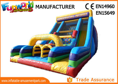 0.55 MM PVC Tarpaulin Inflatable Obstacle Course ,  Inflatable Climbing Wall And Slide