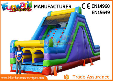 0.55 MM PVC Tarpaulin Inflatable Obstacle Course ,  Inflatable Climbing Wall And Slide