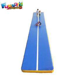 Custom-Made Outdoor Inflatable Air Track Gymnastics Blue And White