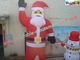 UV-Treated PVC , Coated Nylon Inflatable Christmas Decorations Santa Claus For Outdoor