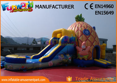 PVC Tarpaulin Inflatable Combo Games Inflatable Spongebob Bouncer With Slide