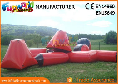 multi - color 0.6mm PVC Tarpaulin Inflatable Barriers For Paintball Sports