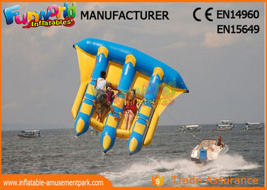 0.9mm PVC Tarpaulin Inflatable Water Toys For Adults / Lake Flying Fish Water Sport