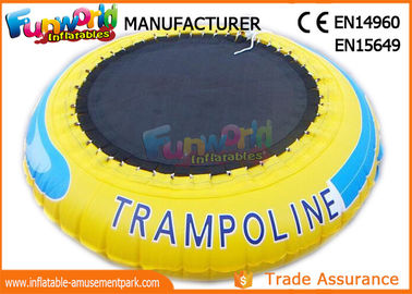 0.9mm PVC Hot Welding Inflatable Water Toys / Blow Up Trampoline With Logo Printing