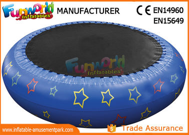 0.9mm PVC Hot Welding Inflatable Water Toys / Blow Up Trampoline With Logo Printing