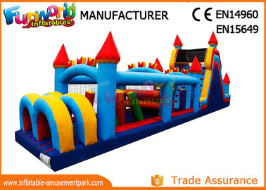 0.55 MM PVC Tarpaulin Inflatables Obstacle Course , Blow Up Trampoline