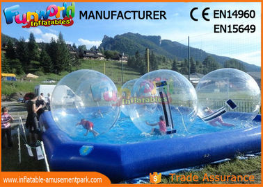 Large Blue PVC tarpaulin Inflatable Water Pools Square / Round Shape