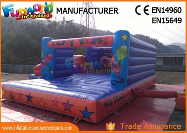 Waterproof Inflatable Jumping Bounce With Slide For Playground / Theme Park