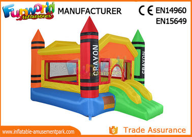 0.55mm PVC Tarpaulin Inflatable Combo With Slides For Kids SGS TUV