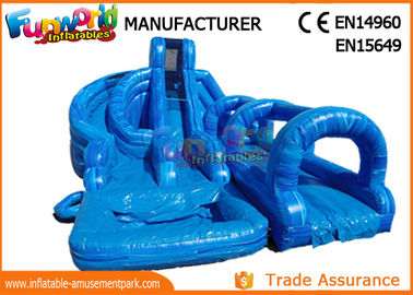 Durable 30ft Tall Outdoor Inflatable Water Slides With Digital Printing