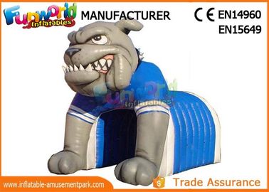 Customized Amusement Park Inflatable Party Tent , Large Inflatable Bulldog Tunnel For Sports