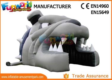 Customized Amusement Park Inflatable Party Tent , Large Inflatable Bulldog Tunnel For Sports