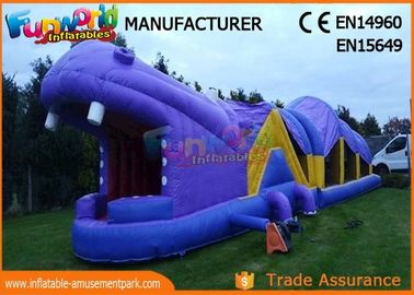 Customized Size Adult Inflatables Obstacle Course With Digital Painting