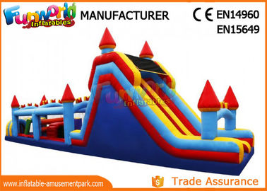 Kids Inflatable Obstacle Course Bounce House Fire Retardant And Water - Proof