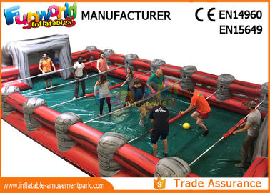 Professional Giant Inflatable Foosball Field Blue / Green / Yellow