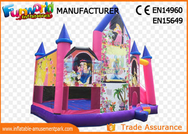 Pink or White Commercial Inflatable Bouncy Castle / Inflatable Jumping Bouncer