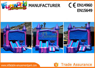 Pink or White Commercial Inflatable Bouncy Castle / Inflatable Jumping Bouncer