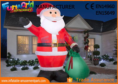 Outdoor Advertising Inflatables Santa Christmas Decoration Size Customized