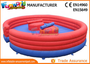 PVC Tarpaulin Inflatable Sports Games / Gladiator Duels Blow Up Jousting Arena