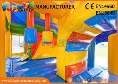 Customized Commercial Inflatable Bouncer Slide Cartoon Printing For Outdoor Playground