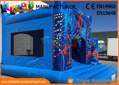 Bule Commercial Inflatable Slide / Castillos Hinchables Spiderman Jumping Castle