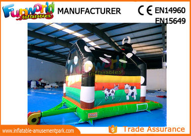 Large Inflatable Bouncer Slide / 0.55mm PVC Tarpaulin Inflatable Cow Bouncer