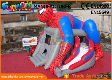 Superhero Combo Spider - Man Inflatable Bouncer Slide / Blow Up Bounce House For Children