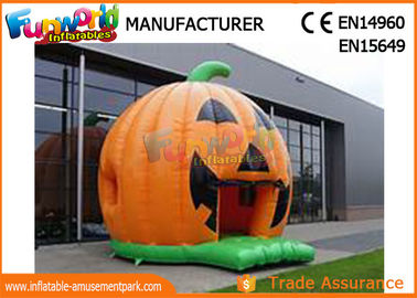 Commercial Grade Inflatable Bounce Houses Halloween Castle Pumpkin Decoration