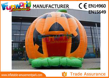 Commercial Grade Inflatable Bounce Houses Halloween Castle Pumpkin Decoration