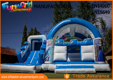 Playground Combo Inflatable Frozen Jumping Castle / Blow Up Water Slide