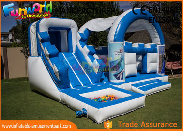 Playground Combo Inflatable Frozen Jumping Castle / Blow Up Water Slide