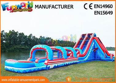 Silk Printing Commercial Banzai Inflatable Water Slides For Outdoor Entertainment