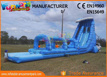 Silk Printing Commercial Banzai Inflatable Water Slides For Outdoor Entertainment