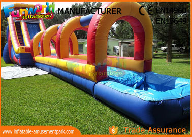 Silk Printing Commercial Banzai Inflatable Water Slides For Outdoor Entertainment