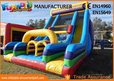 Vertical Rush Inflatables Obstacle Course , 0.55mm PVC Tarpaulin Commercial Blow Up Slide‎