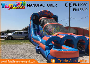 Vertical Rush Inflatables Obstacle Course , 0.55mm PVC Tarpaulin Commercial Blow Up Slide‎