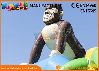 Customized Size Gorilla Inflatable Jump Bouncy Castles With 1 Year Warranty