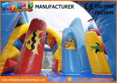 Commercial 0.55mm Vinyl Inflatable Bouncer Slide Fire Retardant And Water - Proof