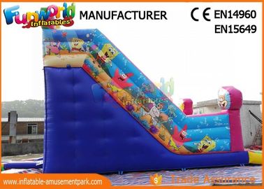 Amusement Park Giant Inflatable Water Slide For Adult / Pvc Spongebob Slide