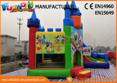 Giant Commercial Bouncy Castles / Sewed And Stitched Inflatable Bouncer For Kids