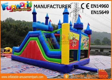 Giant Commercial Bouncy Castles / Sewed And Stitched Inflatable Bouncer For Kids