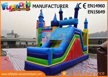 Giant Commercial Bouncy Castles / Sewed And Stitched Inflatable Bouncer For Kids