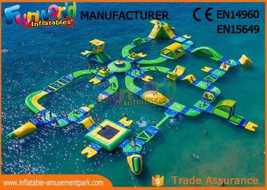 0.9mm Vinyl Custom Inflatable Water Parks For Outside Entertainment